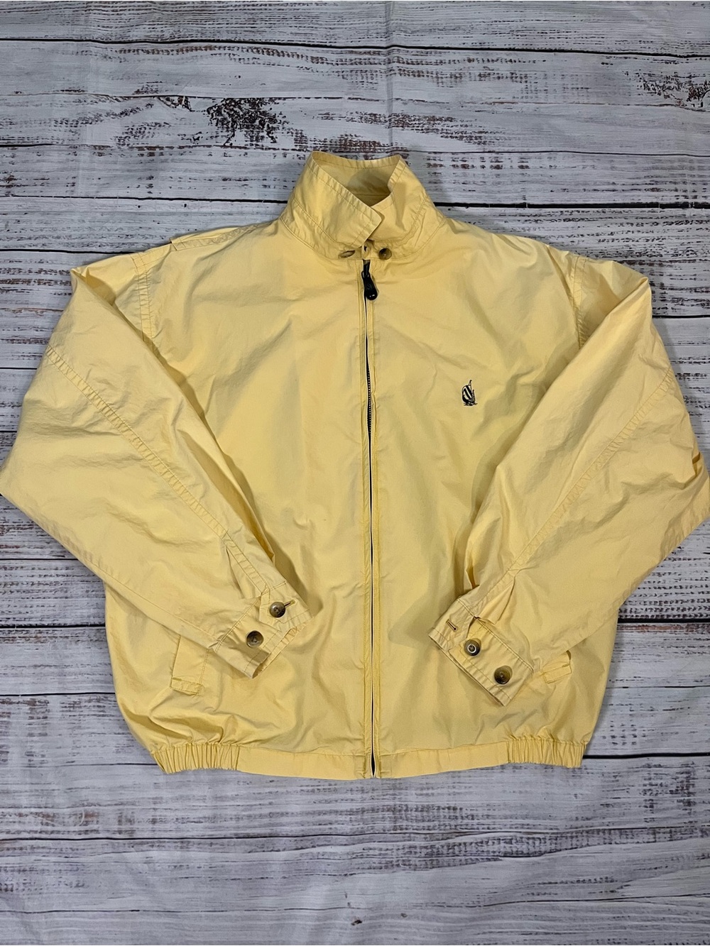 Nautica Vintage Cotton Sailing Jacket Men’s Size M Yellow